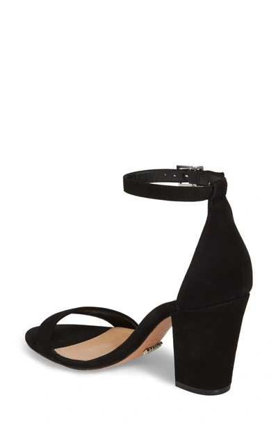 Shop Schutz Jenny Lee Sandal In Black Nubuck Leather