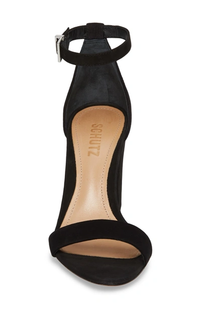 Shop Schutz Jenny Lee Sandal In Black Nubuck Leather