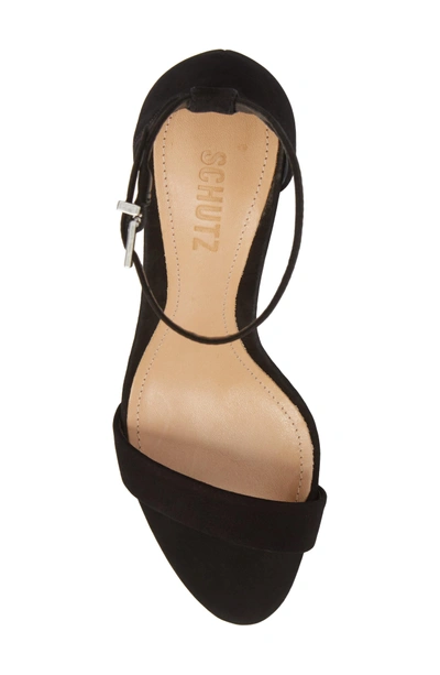 Shop Schutz Jenny Lee Sandal In Black Nubuck Leather