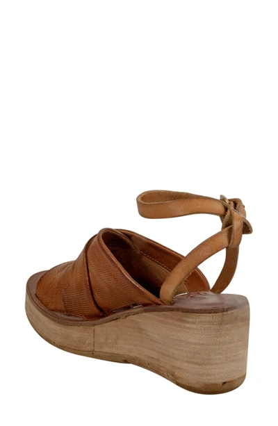 Shop As98 Niall Platform Wedge Sandal In Cognac