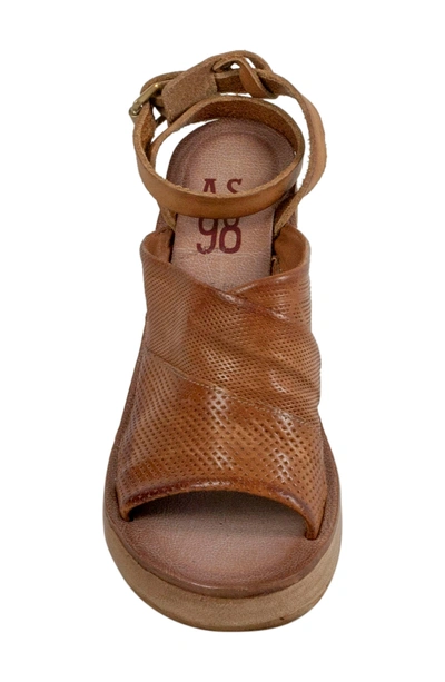 Shop As98 Niall Platform Wedge Sandal In Cognac