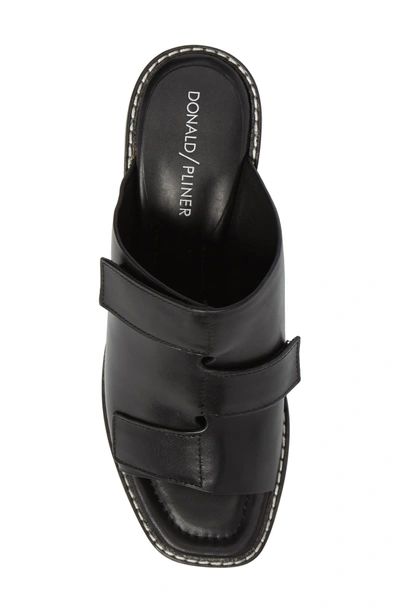 Shop Donald J Pliner Amalia Block Heel Sandal In Black Leather