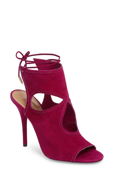 Shop Aquazzura Sexy Thing Ankle Shield Sandal In Iris