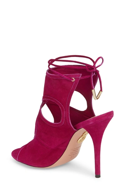 Shop Aquazzura Sexy Thing Ankle Shield Sandal In Iris