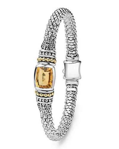 Shop Lagos Caviar Color Bracelet In Citrine