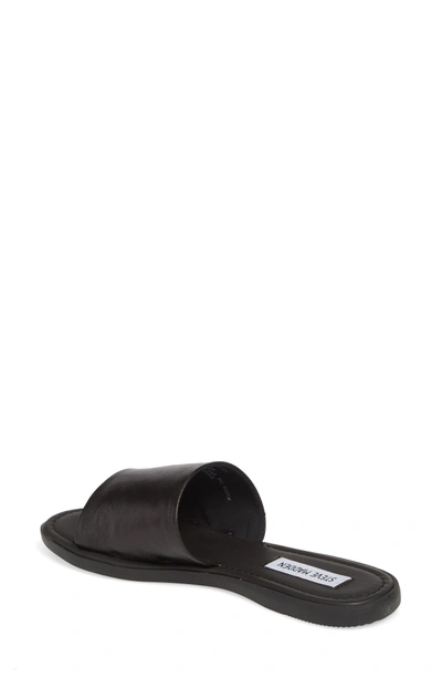 Shop Steve Madden Camilla Slide Sandal In Black Leather