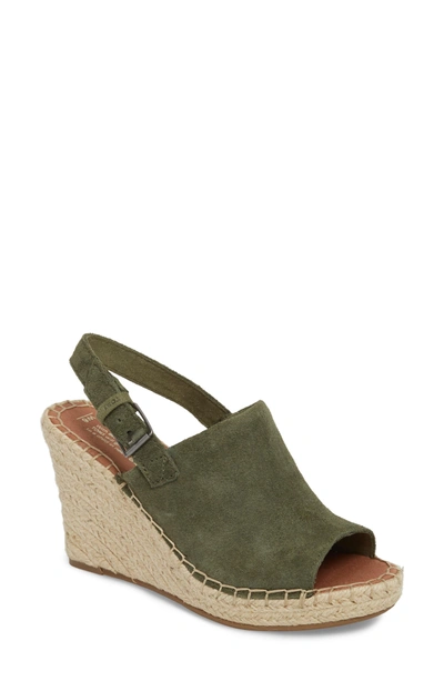 Shop Toms Monica Slingback Wedge In Pine Suede