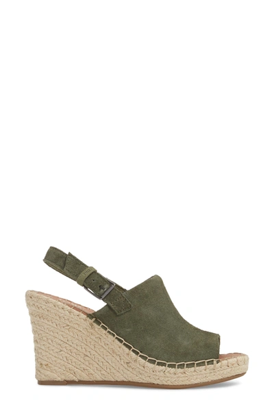 Shop Toms Monica Slingback Wedge In Pine Suede