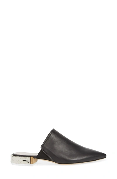 Shop Agl Attilio Giusti Leombruni Pointed Toe Mule In Black Leather