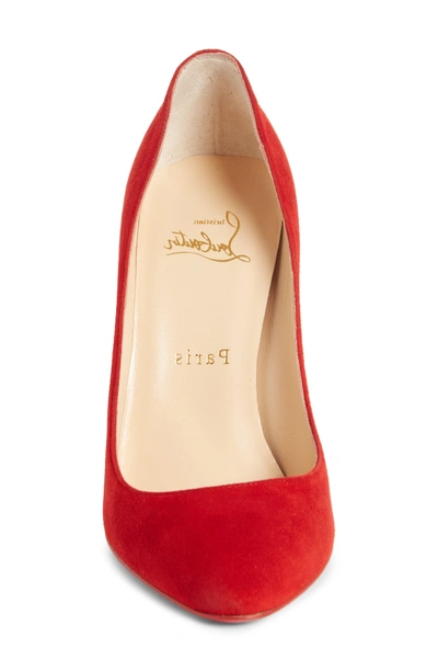 Shop Christian Louboutin Eloise Pointy Toe Pump In Red