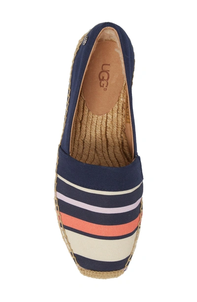 Ugg Reneda Stripe Espadrille Flat In Navy