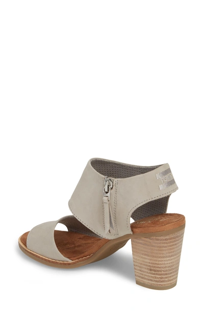 Shop Toms Majorca Sandal In Drizzle Grey Leather