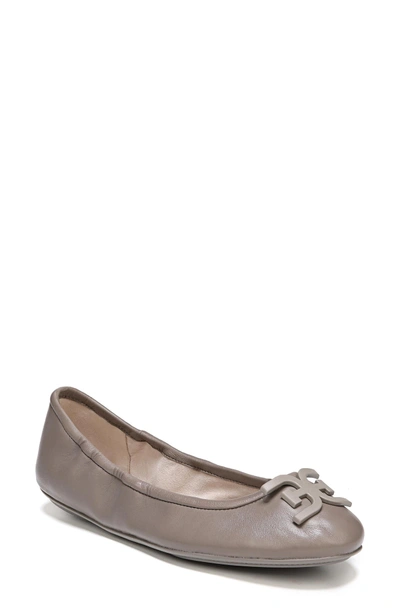 Shop Sam Edelman Florence Ballet Flat In Putty Leather