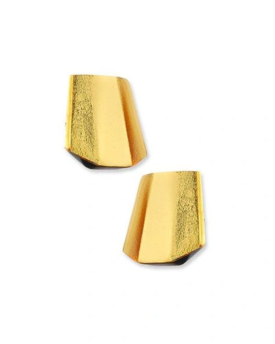 Shop Viktoria Hayman Pyramid Earrings, Pierced In Gold