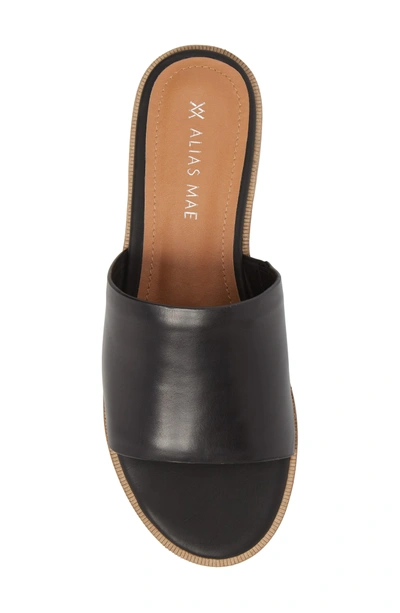 Shop Alias Mae Therapy Slide Sandal In Black Leather