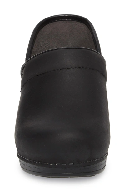 Shop Dansko Wide Pro Xp Clog In Black Oiled Leather