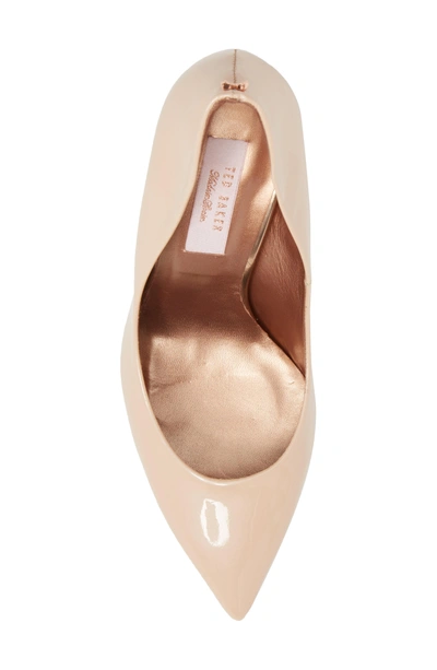 Shop Ted Baker Savio Pump In Nude Patent Leather