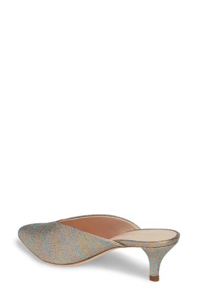 Shop Loeffler Randall Juno Glitter Rainbow Stripe Mule