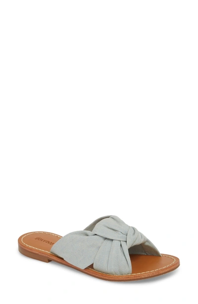 Shop Soludos Knotted Slide Sandal In Chambray