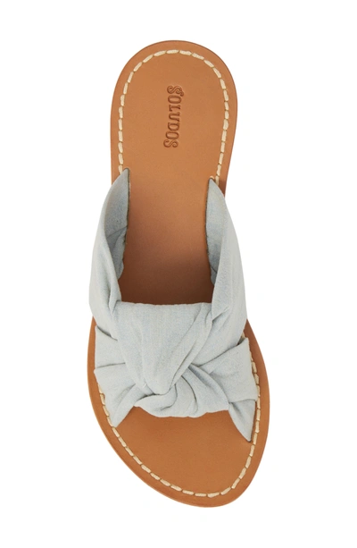 Shop Soludos Knotted Slide Sandal In Chambray