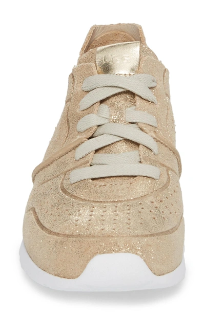 Shop Ugg Tye Stardust Sneaker In Gold Leather