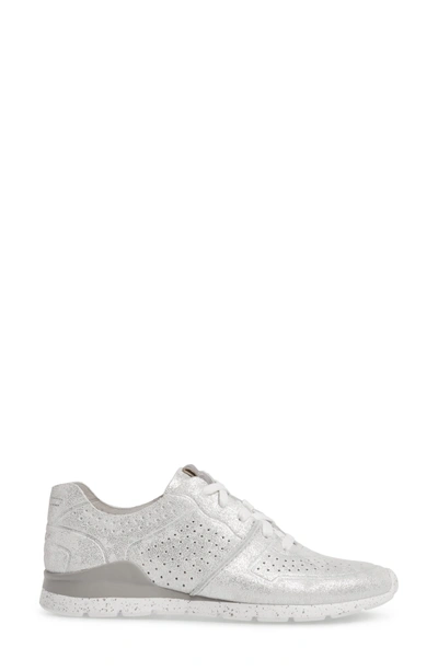 Shop Ugg Tye Stardust Sneaker In Silver Leather