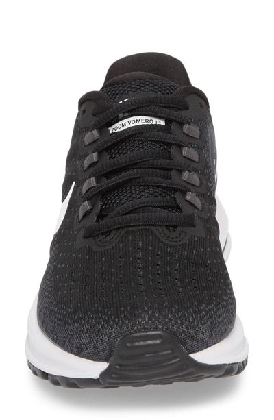 Shop Nike Air Zoom Vomero 13 Running Shoe In Black/ White/ Anthracite