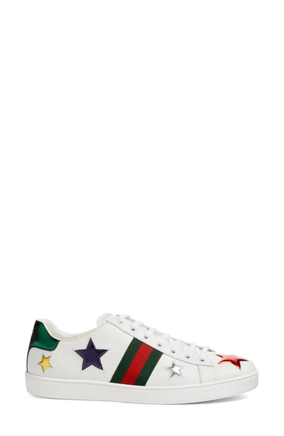 Shop Gucci New Ace Star Sneaker In White Multi