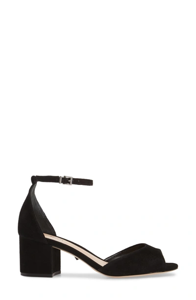 Shop Schutz Roama Block Heel Sandal In Black Suede