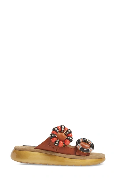 Shop Marc Jacobs Sage Embellished Slide Sandal In Luggage