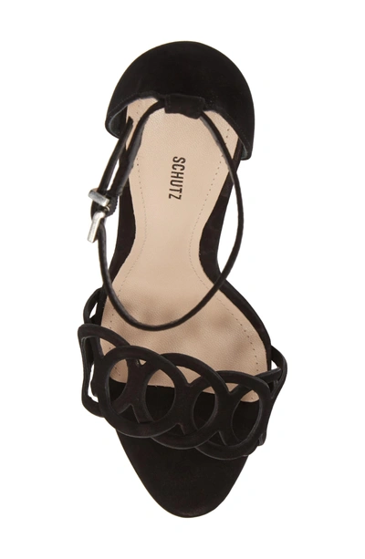 Shop Schutz Sthefany Ankle Strap Sandal In Black Leather