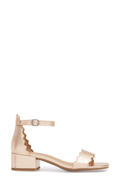 Shop Lucky Brand Norreys Sandal In Pale Rose Gold Leather