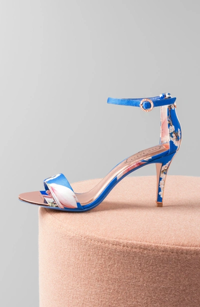 Ted Baker Mavbe Ankle Strap Sandal In Blue Harmony Print | ModeSens