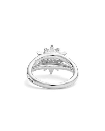 Shop Lagos Sterling Silver & 18k Gold Star Ring With Diamonds