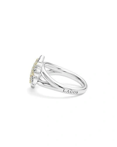 Shop Lagos Sterling Silver & 18k Gold Star Ring With Diamonds