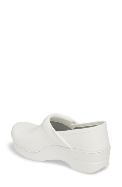 Shop Dansko Narrow Pro Clog In White Box Leather