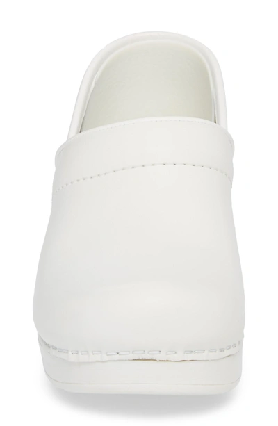 Shop Dansko Narrow Pro Clog In White Box Leather