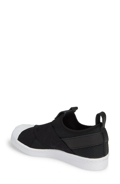 Shop Adidas Originals Superstar Slip-on Sneaker In Core Black/ Core Black/ White