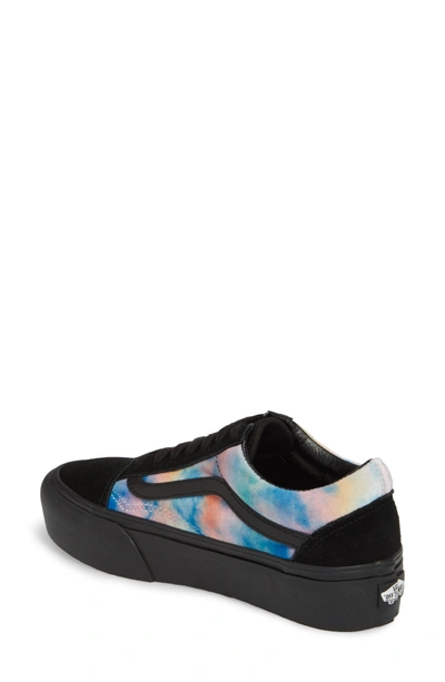 Shop Vans Old Skool Platform Sneaker In Velvet Tie-dye Multi/ Black