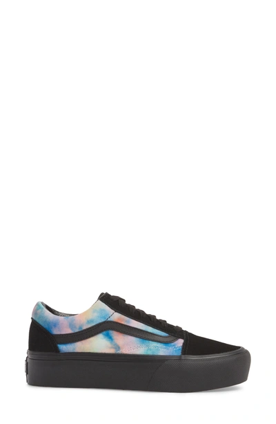 Shop Vans Old Skool Platform Sneaker In Velvet Tie-dye Multi/ Black