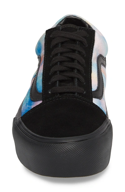 Shop Vans Old Skool Platform Sneaker In Velvet Tie-dye Multi/ Black