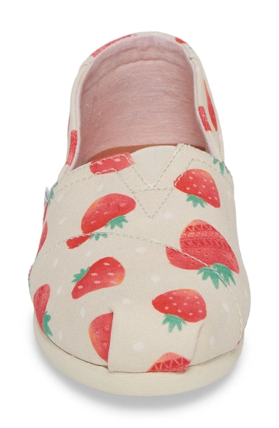 Shop Toms Alpargata Slip-on In Birch Strawberries And Cream