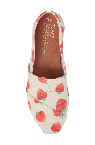 Shop Toms Alpargata Slip-on In Birch Strawberries And Cream