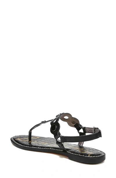 Shop Sam Edelman Gilly T-strap Sandal In Black Leather