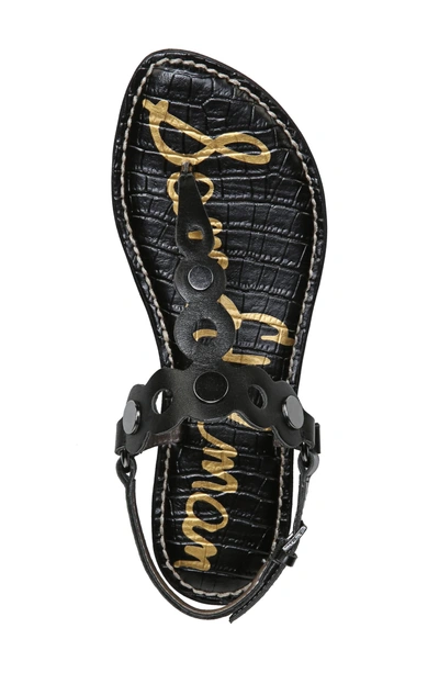 Shop Sam Edelman Gilly T-strap Sandal In Black Leather