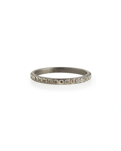 Shop Armenta New World Silver Stackable Ring With Champagne Diamonds In White