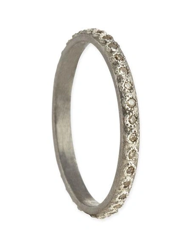 Shop Armenta New World Silver Stackable Ring With Champagne Diamonds In White