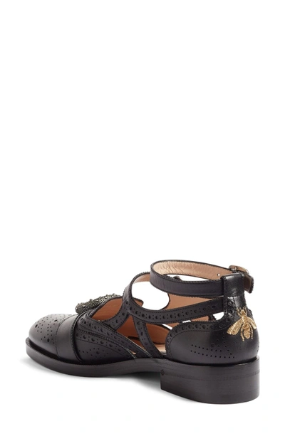 Shop Gucci Cutout Loafer In Black