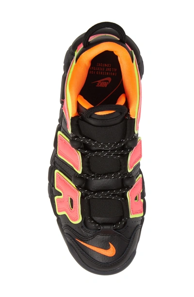 Shop Nike Air More Uptempo Sneaker In Black/ Punch/ Total Orange