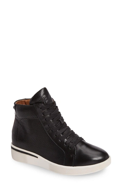 Shop Gentle Souls Helka High Top Sneaker In Black Leather